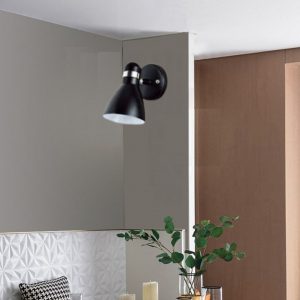 Lampu Dinding Logam Warna Hitam Dekorasi Dinding Hotel