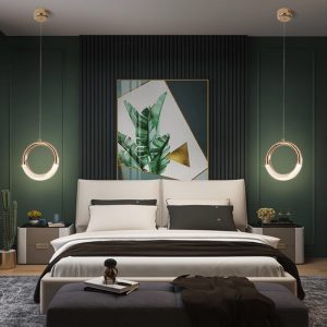 Lampu Gantung Anting kreatif kepribadian Nordic modern minimalis kamar tidur restoran bar tangga samping tempat tidur