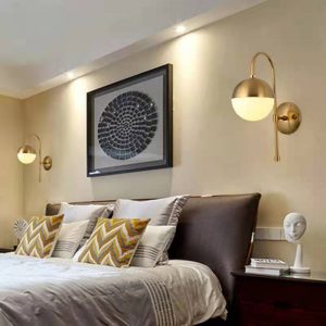 Lampu dinding kreatif minimalis kamar tidur belajar desainer