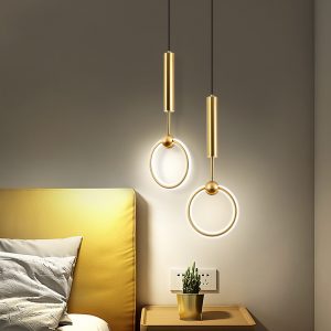 Lampu Gantung cincin kreatif tangga lorong restoran bar pencahayaan