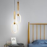 Lampu Gantung kecil Nordic mode cahaya mewah Nordic Kamar Tidur