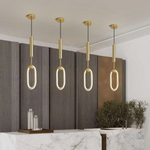 Lampu Gantung kecil Nordic mode cahaya mewah Nordic Kamar Tidur