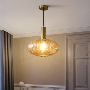 Lampu Gantung Kaca Retro Tempat Tidur Sederhana Balkon