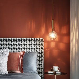 Lampu Gantung Kaca Meja Bar Restoran Samping Tempat Tidur