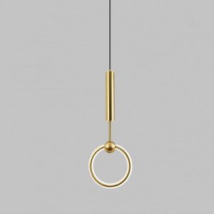 Lampu Gantung cincin kreatif Kamar tidur minimalis modern pencahayaan