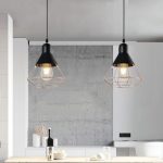 Lampu Gantung Besi Seni Kreatif Restoran Meja Bar Retro