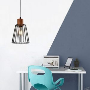 Lampu gantung kecil gaya loteng kafe restoran Nordic minimalis besi