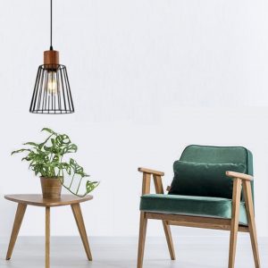 Lampu gantung kecil gaya loteng kafe restoran Nordic minimalis besi