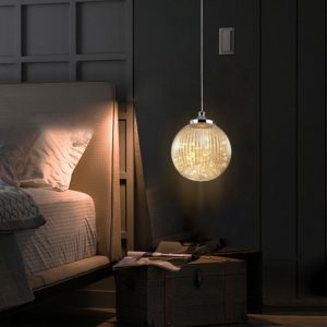 Lampu Gantung Bola kaca Natal led dekorasi Cahaya Mewah rumah