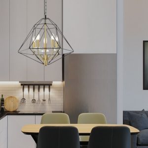 Lampu Gantung Led Modern Hitam Ruang Makan Liontin Vintage
