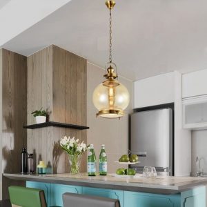 Lampu Gantung Tembaga Modern Restoran Bar Toko Pakaian