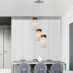 Lampu Gantung pencahayaan ruang makan minimalis kreatif tiga kepala