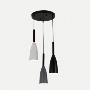 Pelat langit-langit dasar multi-kepala lampu gantung dekorasi piring bulat