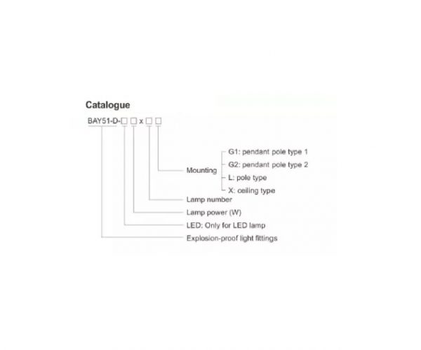Light Fittings for Fluorescent Lamp BAY51-D Series Explosion-proof