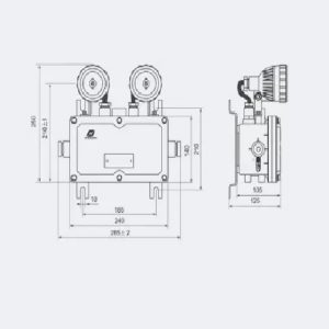BAJ52-20 EX-PROOF LOCAL CAUTION SPOTLIGHT FITTINGS