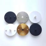 Light Fitting Dasar Tempat Lampu Vintage Antik Piring Langit-langit Logam