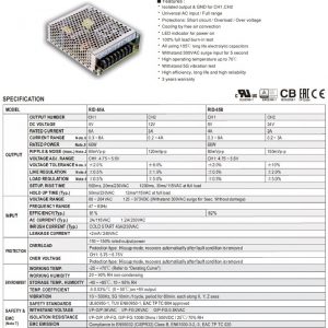 Dual Output Switching Power Supply RID-65 series