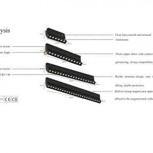 Series Magnetic Adjustable Angle Grille Light Spotlight 6W 12W 18W 24W