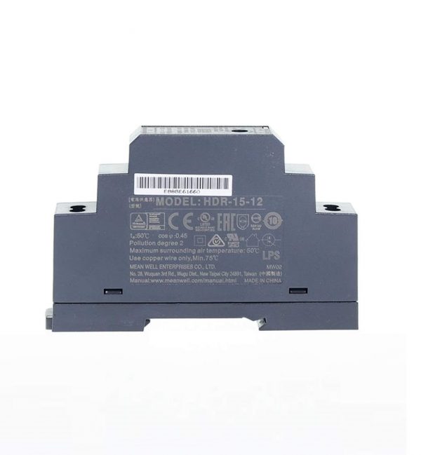Mean Well Ultra Slim Step Shape DIN Rail HDR-15 series
