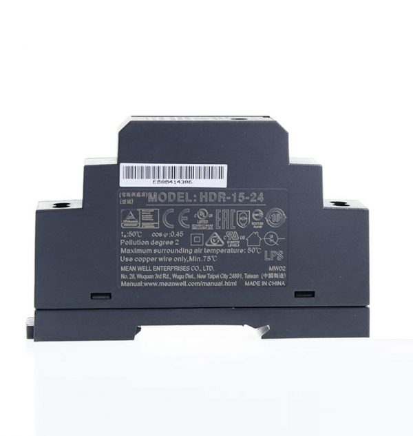 Mean Well Ultra Slim Step Shape DIN Rail HDR-15 series