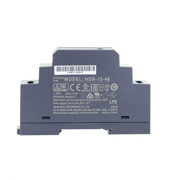 Mean Well Ultra Slim Step Shape DIN Rail HDR-15 series