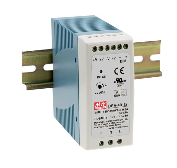 Mean Well Single Output Switching Power Supply DRA-40 series
