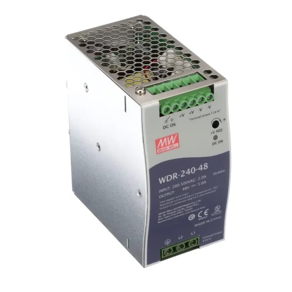 Mean Well Single Output Industrial DIN RAIL Power Supply WDR-240 series Mean Well Single Output Industrial DIN RAIL Power Supply WDR-240 series