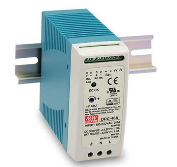 Mean Well Single Output with Battery Charger UOS Function DRC-40 series