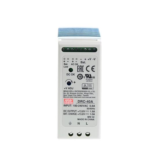 Mean Well Single Output with Battery Charger UOS Function DRC-40 series