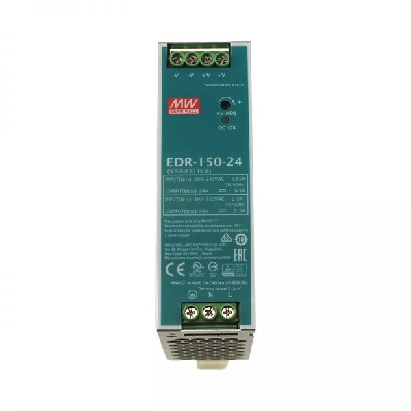 Mean Well Single Output Industrial DIN RAIL EDR-150-24