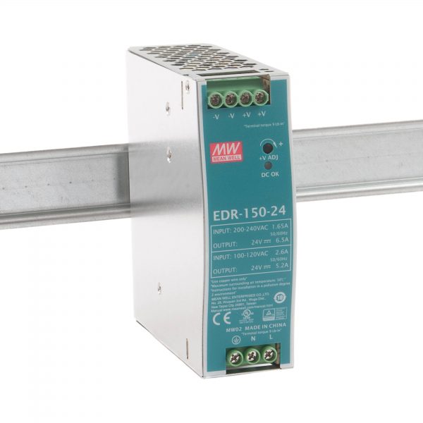 Mean Well Single Output Industrial DIN RAIL EDR-150-24