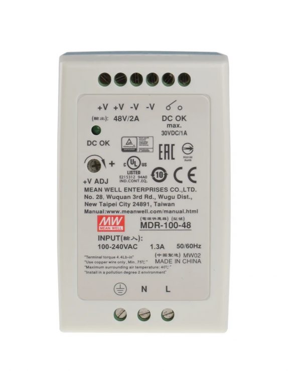 Mean Well Single Output Industrial DIN Rail Power Supply MDR-100 series