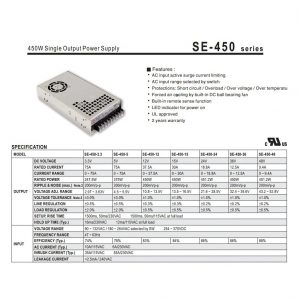 Mean Well 450W Single Output Power Supply SE-450 series
