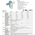 Mean Well Single Output Industrial DIN Rail Power Supply MDR-60 series