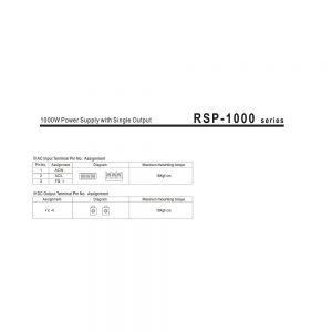 Mean Well Power Supply with Single Output RSP-1000 series