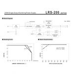Mean Well Single Output Switching Power Supply LRS-200 series