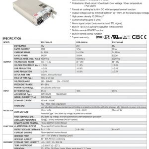 Mean Well Power Supply with Single Output RSP-3000 series