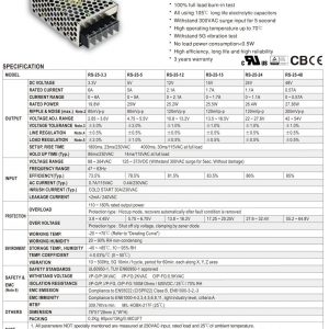 Single Output Switching Power Supply RS-25 series