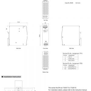 Mean Well Single Output Industrial DIN RAIL NDR-120 series