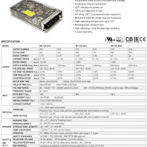 Dual Output Switching Power Supply RD-125 series