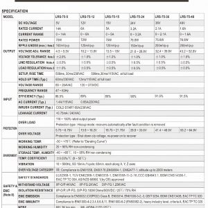 Mean Well Single Output Switching Power Supply LRS-75 series