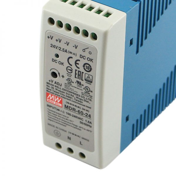 Mean Well Single Output Industrial DIN Rail Power Supply MDR-60 series