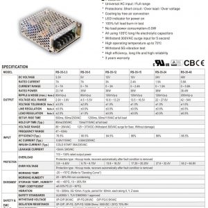 Single Output Switching Power Supply RS-35 series