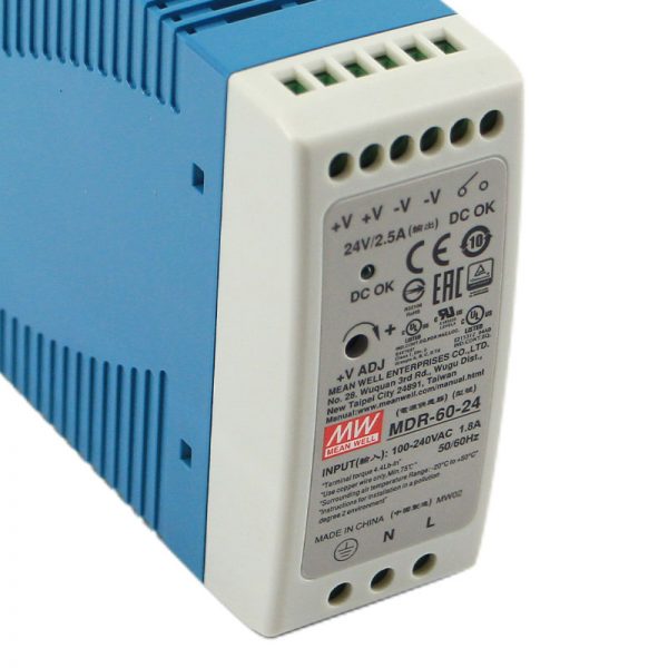 Mean Well Single Output Industrial DIN Rail Power Supply MDR-60 series