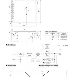 Mean Well Triple Output Switching Power Supply RT-65 series