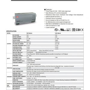 Mean Well Three Phase Industrial DIN RAIL Power Supply DRT-960 series