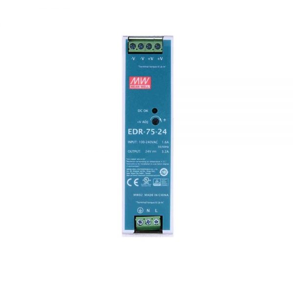 Mean Well Single Output Industrial DIN RAIL EDR-75 series