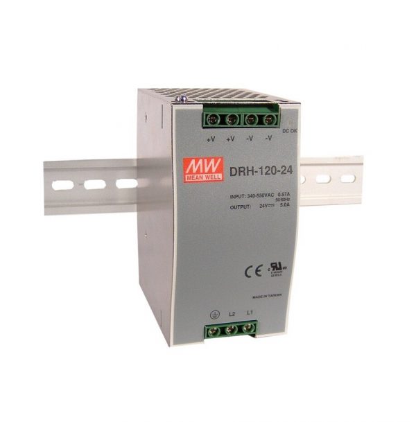 Mean Well Single Output Industrial DIN RAIL Power Supply DRH-120