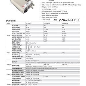 Mean Well Power Supply with Single Output RSP-2400 series