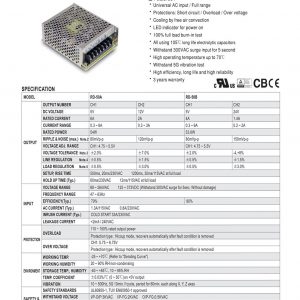 Dual Output Switching Power Supply RD-50 series